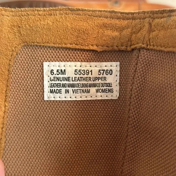 Timberland Leather Knee High Riding Style Cognac Boots size 6.5 - Picture 11 of 12